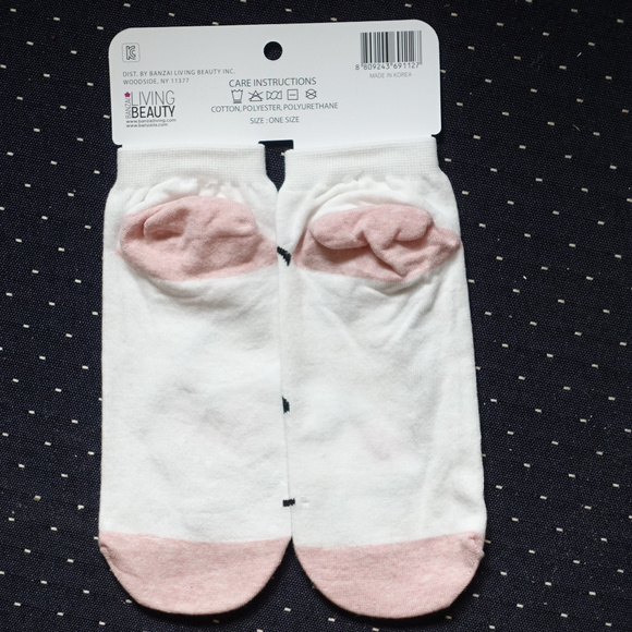 White Bunny with Red Heart Socks - Picture 2 of 4